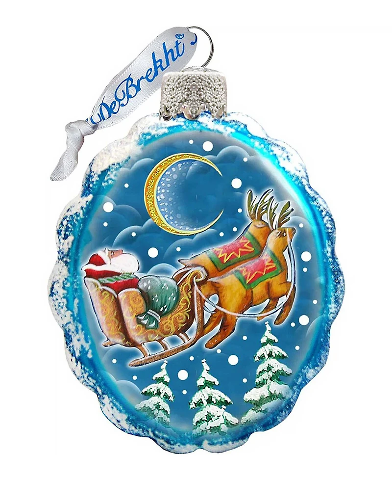 G.DeBrekht Christmas Night Glass Ornament - Set of 3