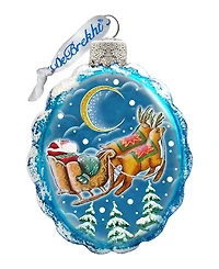G.DeBrekht Christmas Night Glass Ornament - Set of 3