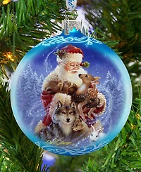 G.DeBrekht Santa Little Friends Glass Ornament by Dona Gelsinger