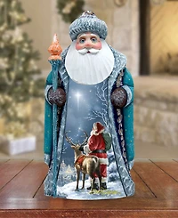 G.DeBrekht Woodcarved Hand Painted Starry Night Santa by Donna Gelsinger Figurine