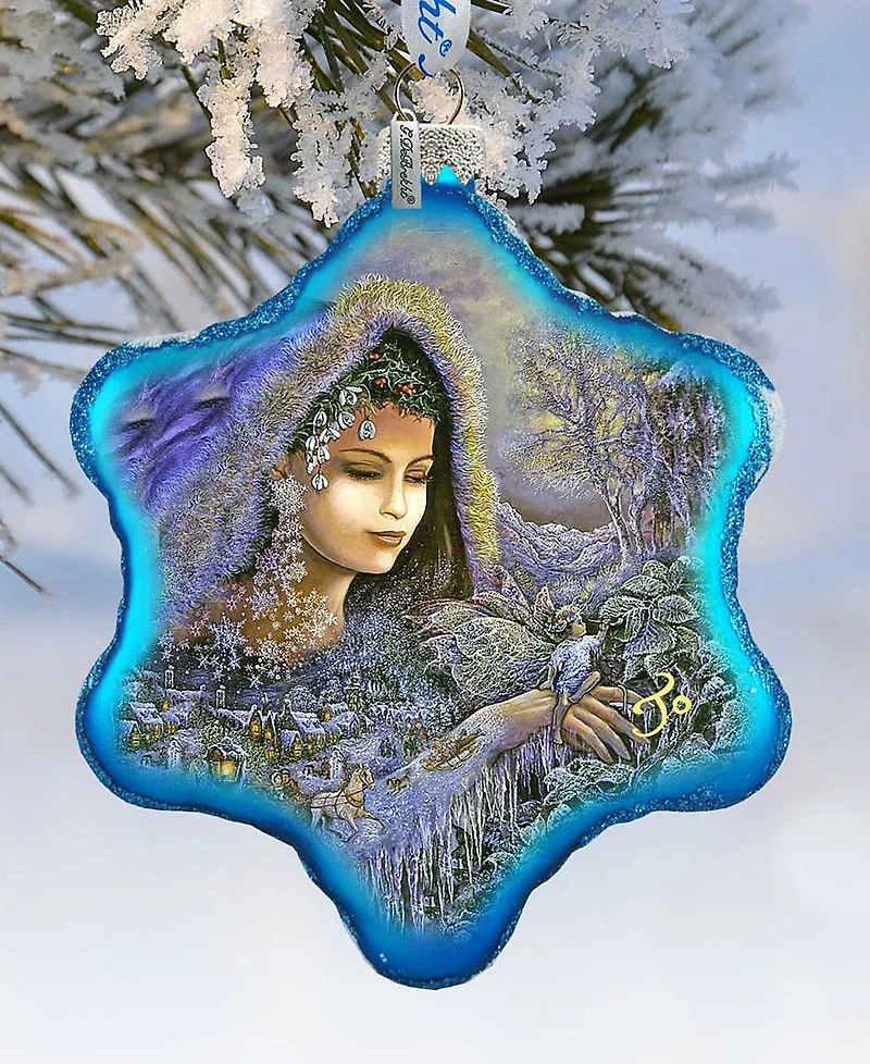 G.DeBrekht Winter Goddess Glass Ornament Holiday Splendor