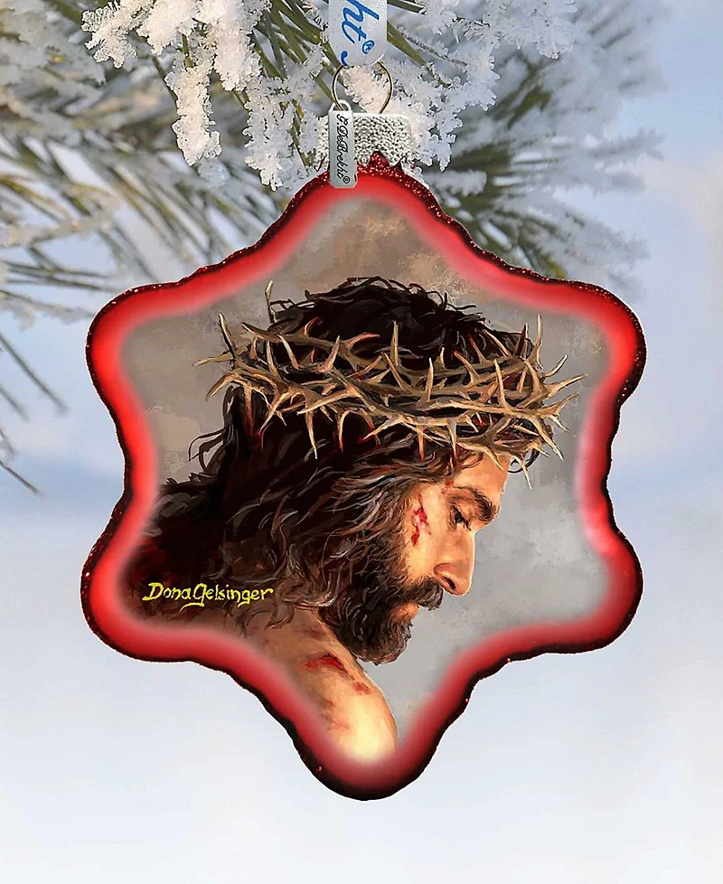 G.DeBrekht Father Forgive them Snowflake Holiday Ornament