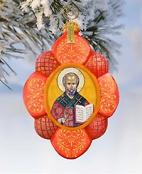 G.DeBrekht Hand Painted Saint Nick Scenic Ornament