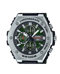 Casio Men's Chronograph Green Resin Strap Watch, 51mm
