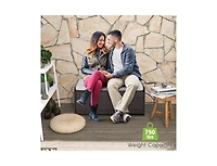 sumyeg 34 Gallon Patio Storage Bench with Seat Cushion and Zippered Liner