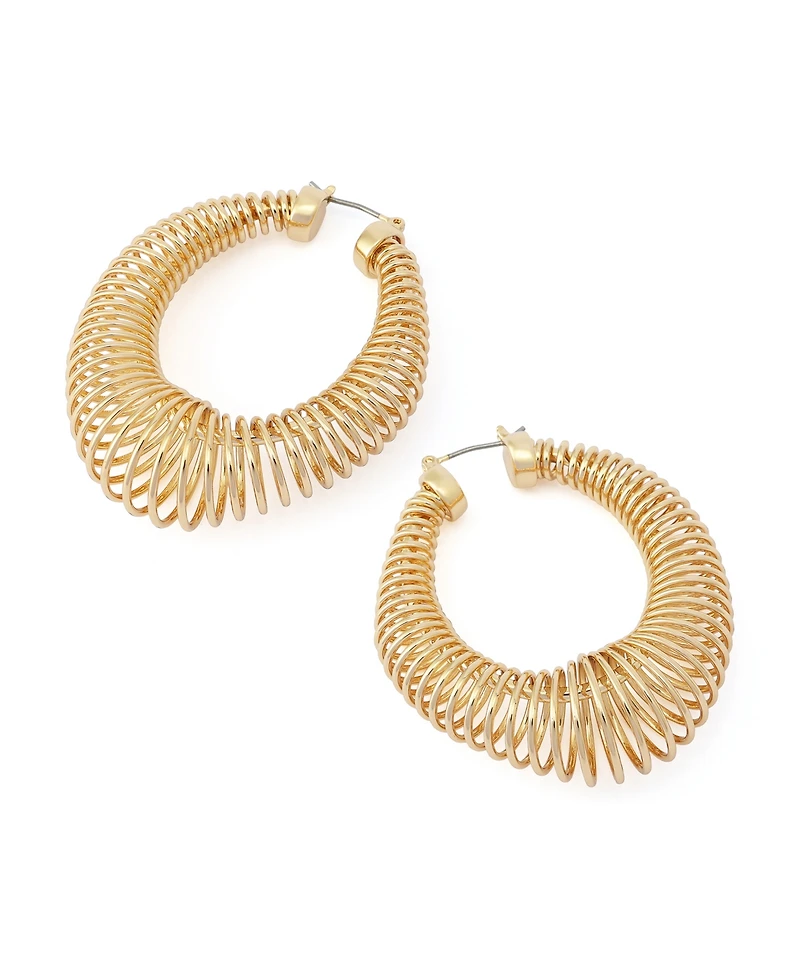 Robert Lee Morris Soho Gold Coiled Hoop Earrings