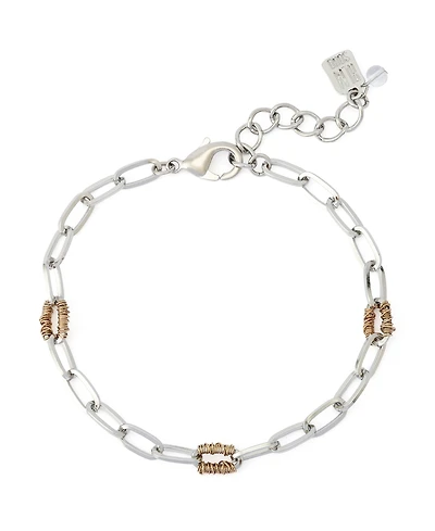 Robert Lee Morris Soho Two-Tone Paper Clip Chain Link Bracelet