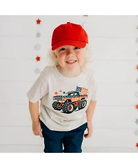 Sweet Wink Toddler Boys American Monster Truck Short Sleeve T-Shirt