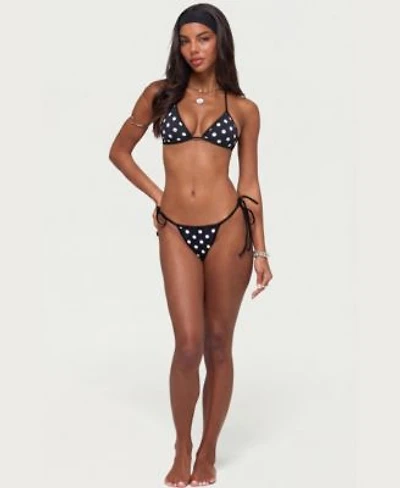 Womens Tora Reversible Polka Dot String Triangle Top Bikini Bottom
