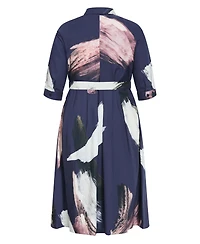 City Chic Women's Angel Print Shirt Dress