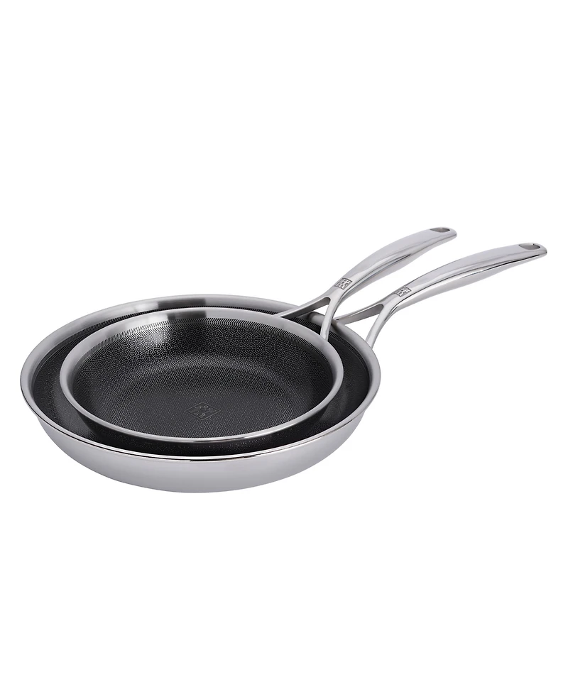 Zwilling Peak Stainless Steel 2-Pc. Dual Performance Ceramic Fry Pan Set