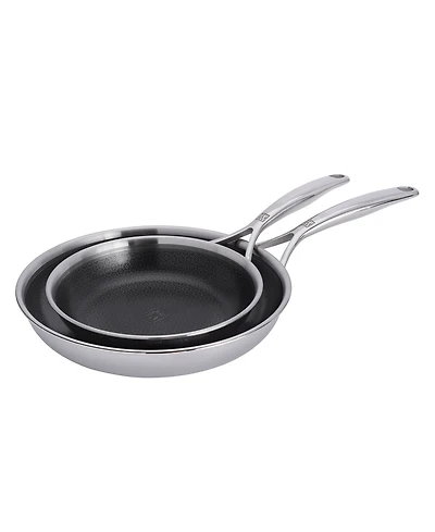 Zwilling Peak Stainless Steel 2-Pc. Dual Performance Ceramic Fry Pan Set