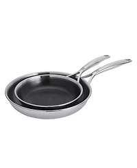 Zwilling Peak Stainless Steel 2-Pc. Dual Performance Ceramic Fry Pan Set