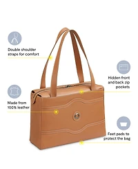 Delsey Paris Chatelet 16.25" Leather Tote