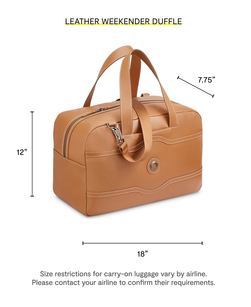Delsey Paris Chatelet 18" Leather Duffel