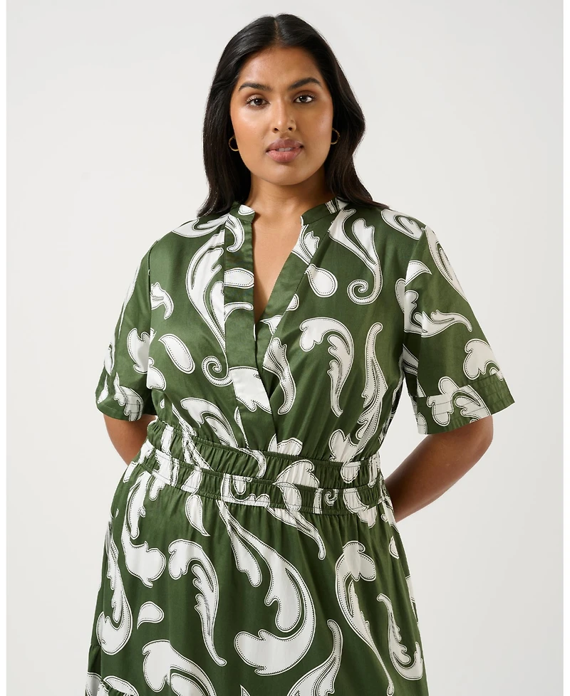Estelle Sandswept Elasticated Midi Dress