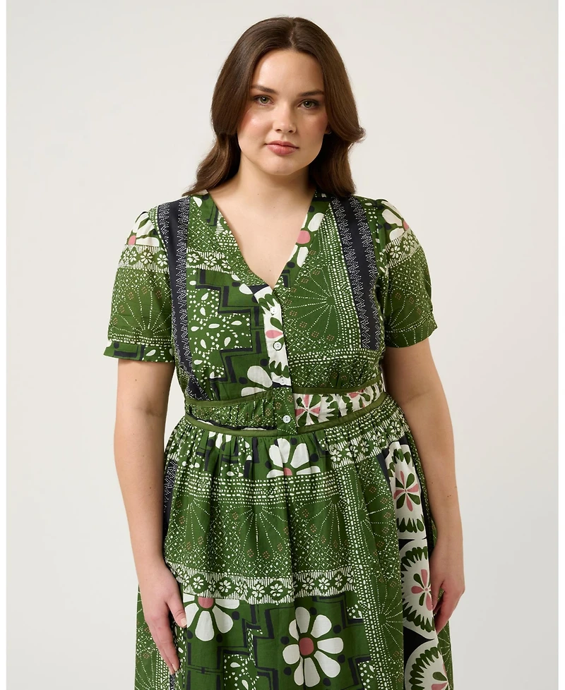 Estelle Ethereal Tile Print Dress