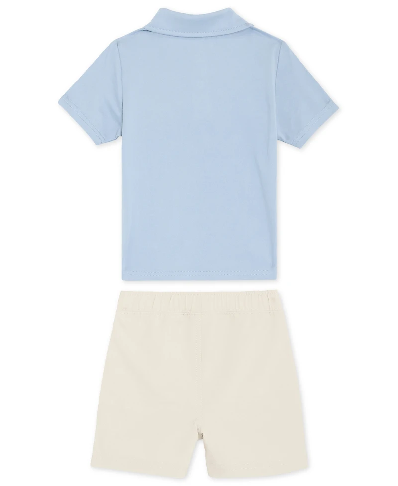 Champion Baby Boys' Active Short-Sleeve Polo Shirt and Shorts, 2-Piece Set