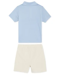 Champion Baby Boys' Active Short-Sleeve Polo Shirt and Shorts, 2-Piece Set