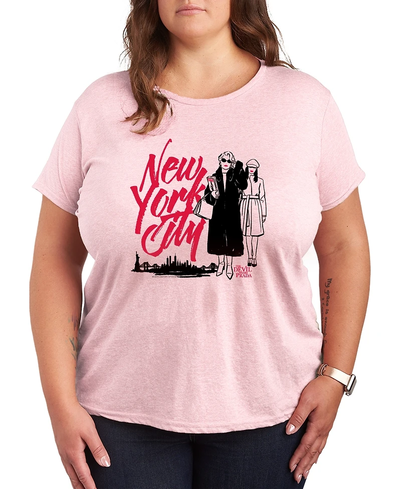 Hybrid Apparel Plus The Devil Wears Prada New York City Andy and Miranda Short-Sleeve T-Shirt