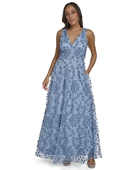 Eliza J Women's V-Neck Sleeveless Ball Gown