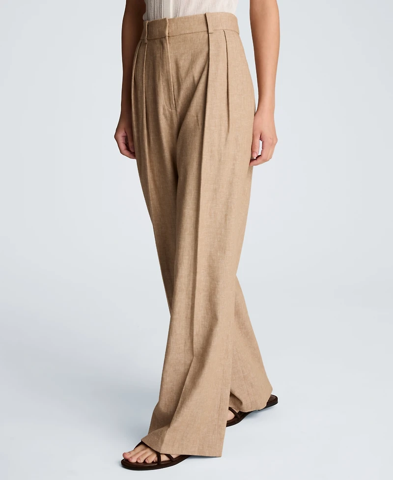 Kenneth Cole Women's Double Pleat Wide Leg Pants