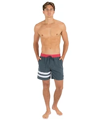 Hurley Men's Block Party Volley Stripe Swim Shorts