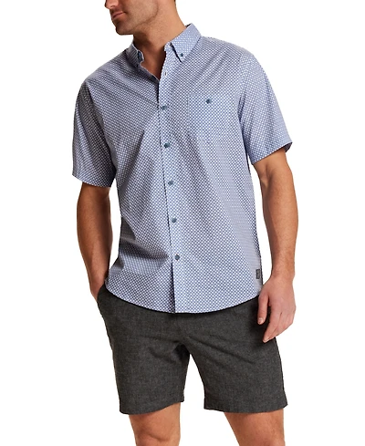 Weatherproof Vintage Men's Short Sleeve Cotton Poplin Shirt