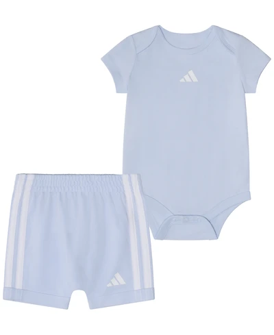 adidas Baby Boys' Short-Sleeve Bodysuit and Shorts, 2-Piece Set