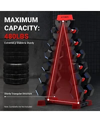 Harison 6-Tier Dumbbell Rack Stand, A-Frame Weight Storage for Home Gym