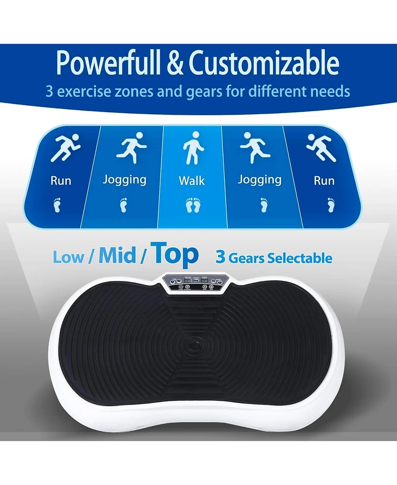 Zeny Vibration Plate Exercise Machine, Whole Body Workout Vibration Fitness Platform for Weight Loss, Toning Wellness, Home Gym Equipment
