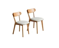 sumyeg 2 Piece Solid Oak Wood Fas Grade Dining Chair Set