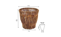 Household Essentials Small Reed Willow Waste Basket