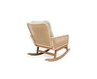 sumyeg Modern Wicker Rocking Chair with Cushions for Indoor and Outdoor (Set of 2)