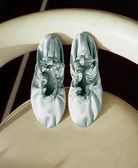 Mango Women's Elastic Satin Ballet Flats