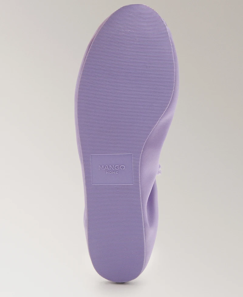 Mango Women's Elastic Satin Ballet Flats