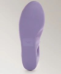 Mango Women's Elastic Satin Ballet Flats