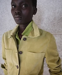 Mango Women's Buttons Suede Jacket