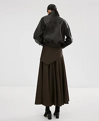 Mango Women's Scarf Detail A-Line Skirt