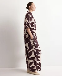 Mango Women's Printed Straight Pants