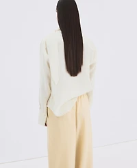 Mango Women's Scarf Collar Blouse