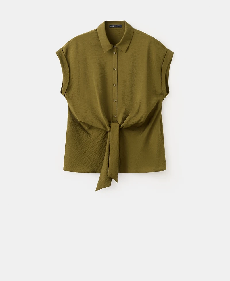 Mango Women's Knot Short-Sleeve Shirt