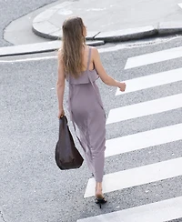 Mango Women's Long Ruffled Dress