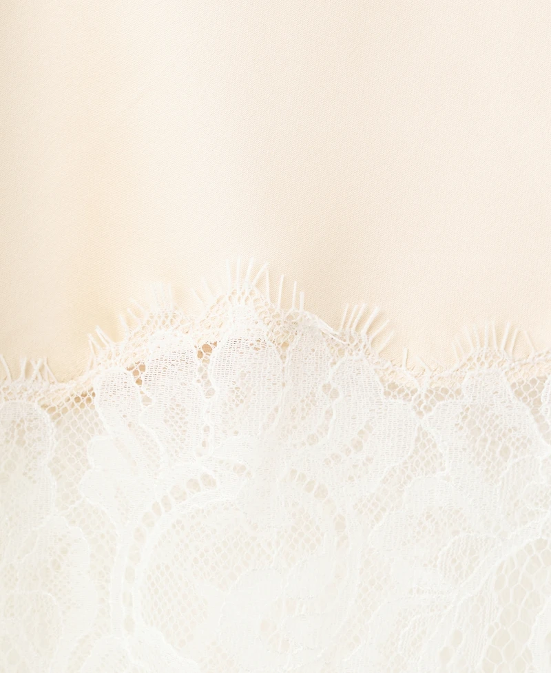 Mango Women's Lingerie-Style Lace Skirt