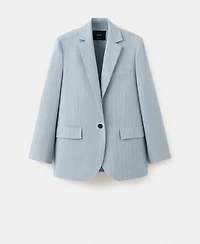 Mango Women's Pinstripe Suit Blazer