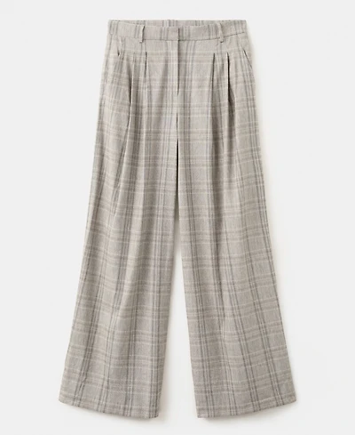 Mango Women's Check Pleated Pants
