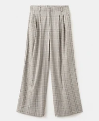 Mango Women's Check Pleated Pants