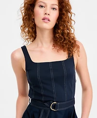 Tommy Hilfiger Women's Contrast Stitch Tank Dress