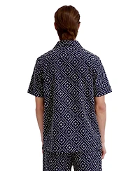 Karl Lagerfeld Paris Men's Embroidered Diamond Button-Down Shirt