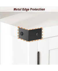 gaomon 76" Hall Tree with Bench and Shoe Storage, Farmhouse 4-in-1 Entryway with Coat Rack and 5 Tri-Hooks, Adjustable Shelf